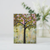 Postkarte Chickadee Tree (Stehend Vorderseite)