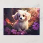 Postkarte Chien Fleur 2 (Vorderseite)
