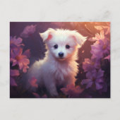 Postkarte Chien Fleur 3 (Vorderseite)