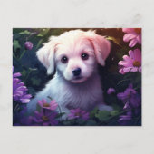 Postkarte Chien Fleur 4 (Vorderseite)