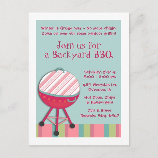 Postkarte "Chill & Grill" (Vorderseite)