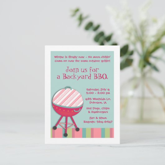 Postkarte "Chill & Grill" (Stehend Vorderseite)