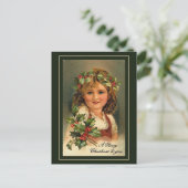 Postkarte "Christmas Girl" (Stehend Vorderseite)