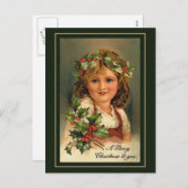 Postkarte "Christmas Girl" (Vorne/Hinten)