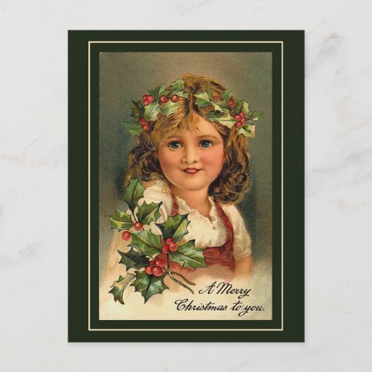Postkarte "Christmas Girl" (Vorderseite)