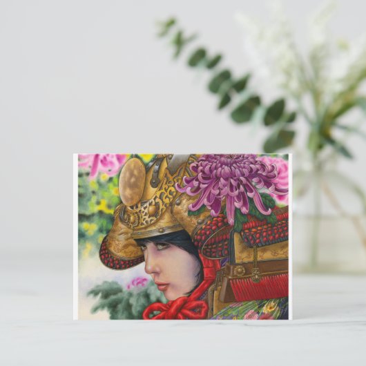 Postkarte ‚Chrysanthemum‘ (Stehend Vorderseite)