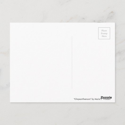 Postkarte ‚Chrysanthemum‘ (Rückseite)