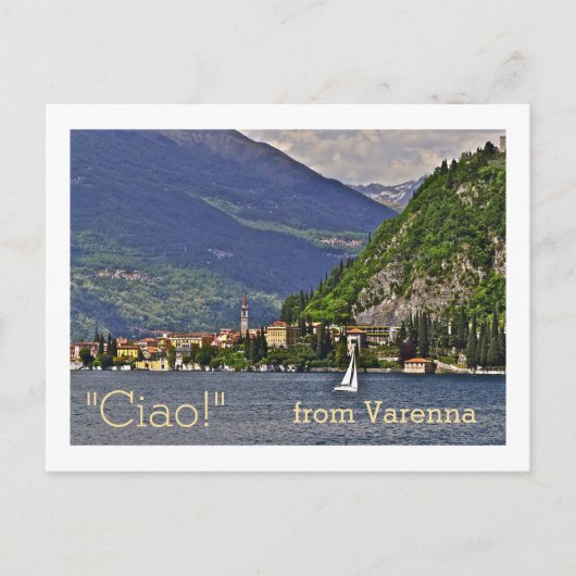 Postkarte, "CIAO!" VON VARENNA/ITALIEN-SEE-DISTRI Postkarte (Vorderseite)