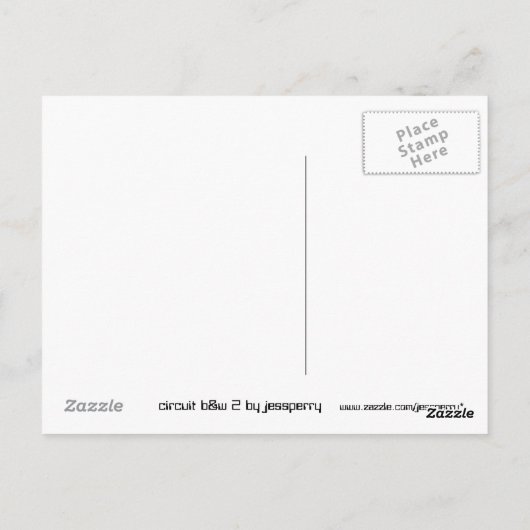 Postkarte "Circuit B&W 2 "Dein Text" (Rückseite)