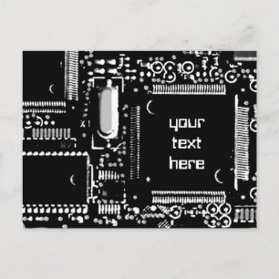 Postkarte "Circuit B&W 2 "Dein Text"
