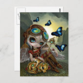 Postkarte "Clockwork Dragonling" (Vorne/Hinten)