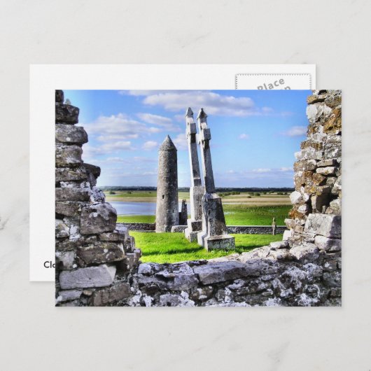 Postkarte Clonmacnoise (Vorne/Hinten)