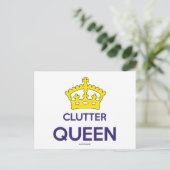 Postkarte "Clutter Queen" (Stehend Vorderseite)
