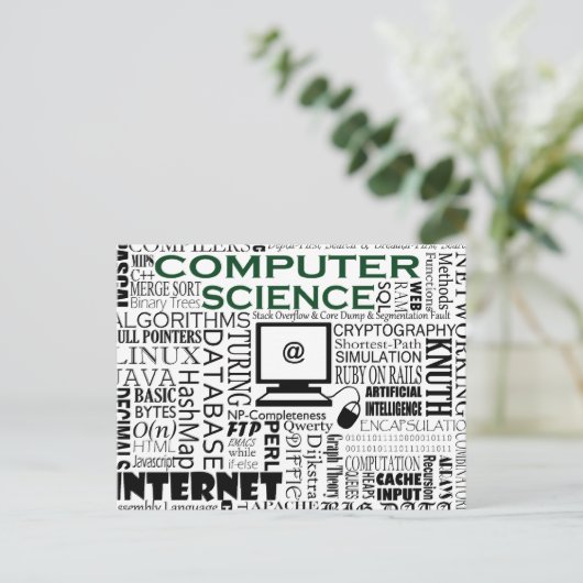 Postkarte "Computerwissenschaft" (Stehend Vorderseite)