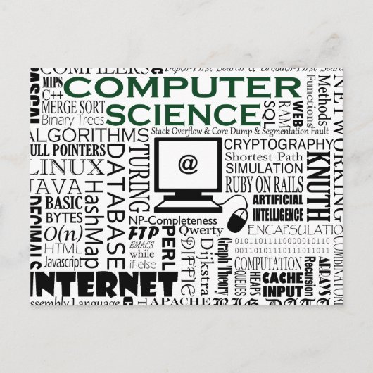 Postkarte "Computerwissenschaft" (Vorderseite)