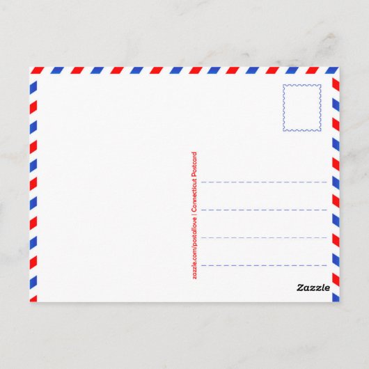 Postkarte "Connecticut" (Rückseite)