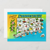 Postkarte Connecticut (Vorne/Hinten)