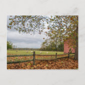 Postkarte "Connecticut Fall Farm" (Vorderseite)