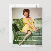 Postkarte Couch Potato (Vorne/Hinten)