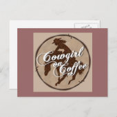 Postkarte "Cowgirl on Coffee" (Vorne/Hinten)