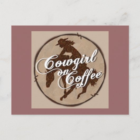 Postkarte "Cowgirl on Coffee" (Vorderseite)