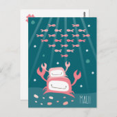 Postkarte "Crab Maui" (Vorne/Hinten)