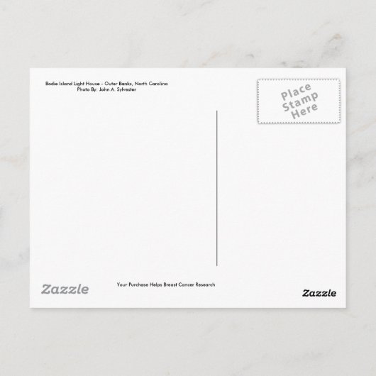 POSTKARTE Currituck helles Haus - äußere Banken, (Rückseite)