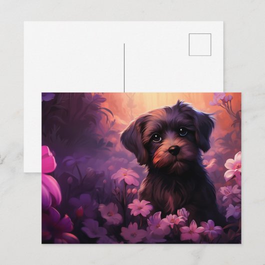 Postkarte Cute Pup (Vorne/Hinten)