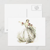 Postkarte - Dance Lady in Rose (Vorne/Hinten)