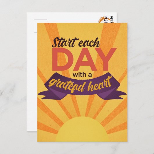 Postkarte "Dankbares Herz" (Vorne/Hinten)