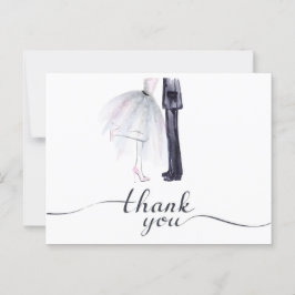 Postkarte "Danke, Bride & Groom"