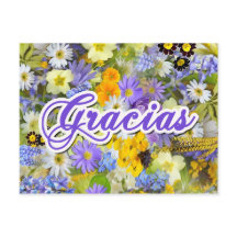 Postkarte - Danke - Floral