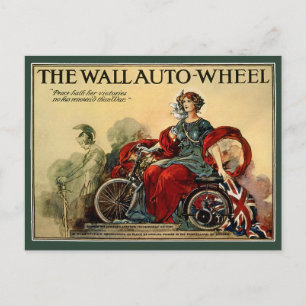 Postkarte: Das Auto der Wand Postkarte