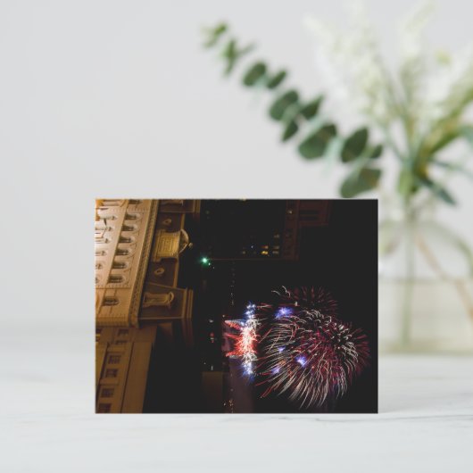 Postkarte: Dayton Fireworks (Red, White, & Blue) Postkarte (Stehend Vorderseite)