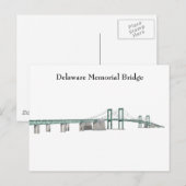 Postkarte: Delaware-Gedenkbrücke Postkarte (Vorne/Hinten)