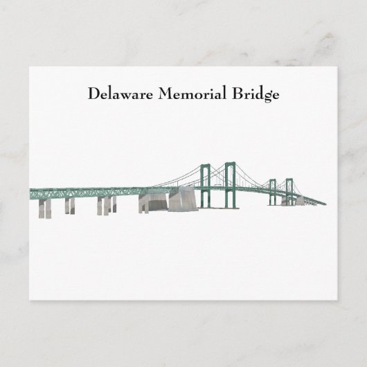 Postkarte: Delaware-Gedenkbrücke Postkarte (Vorderseite)