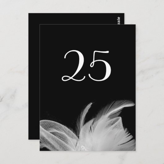 Postkarte der 1920er-Tischnummer (Vorne/Hinten)