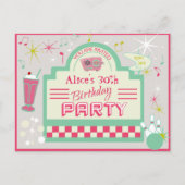 Postkarte der 1950er Party Einladung (Vorderseite)