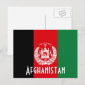 Postkarte der Afghanistan-Flagge (Vorne/Hinten)