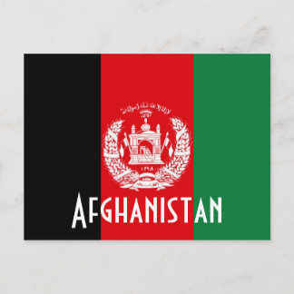Postkarte der Afghanistan-Flagge
