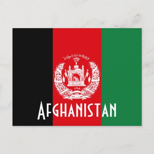 Postkarte der Afghanistan-Flagge (Vorderseite)