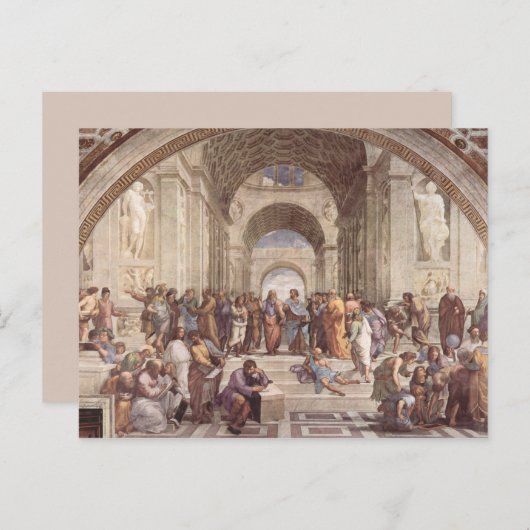 Postkarte der antiken Kunstschule (Vorne/Hinten)