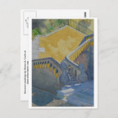 Postkarte der Aquarellmalerei, Treppe von Cascais (Vorne/Hinten)