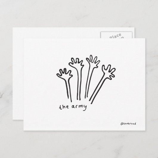 Postkarte der Armee (Vorne/Hinten)