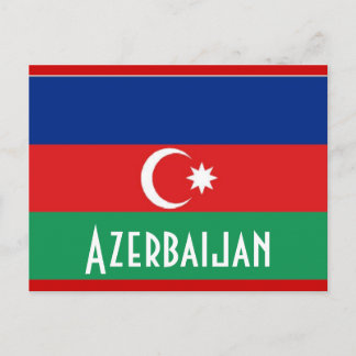 Postkarte der aserbaidschanischen Flagge