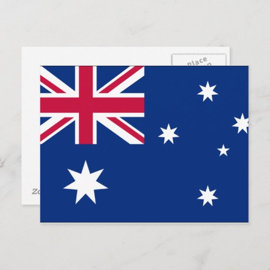 Postkarte der australischen Flagge (Vorne/Hinten)