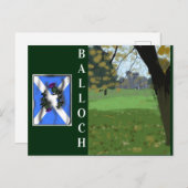 Postkarte der Balloch-Burg (Vorne/Hinten)