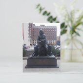 Postkarte der Benjamin-Franklin-Statue (Stehend Vorderseite)