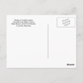 Postkarte der Benjamin-Franklin-Statue (Rückseite)