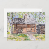 Postkarte der Blockhütte (Vorne/Hinten)